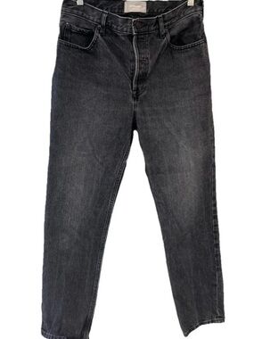 Everlane The Cheeky Jean Washed Black High Rise Straight Leg Jeans Size 29